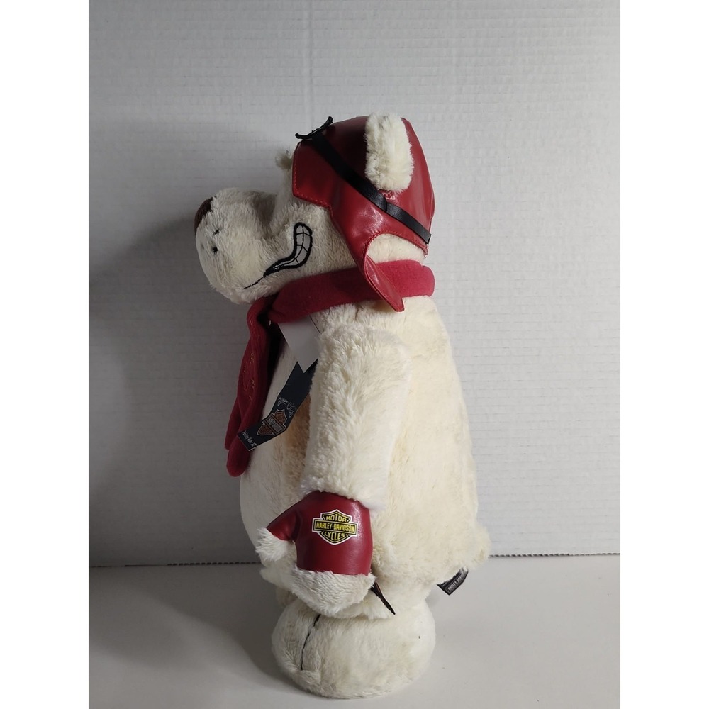 HARLEY DAVIDSON " HAPPY HARLEY DAVIDSON " POLAR BEAR PLUSH TAG HAS WEAR SEE PICS - Picture 3 of 8